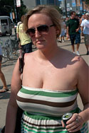 big breast in dress